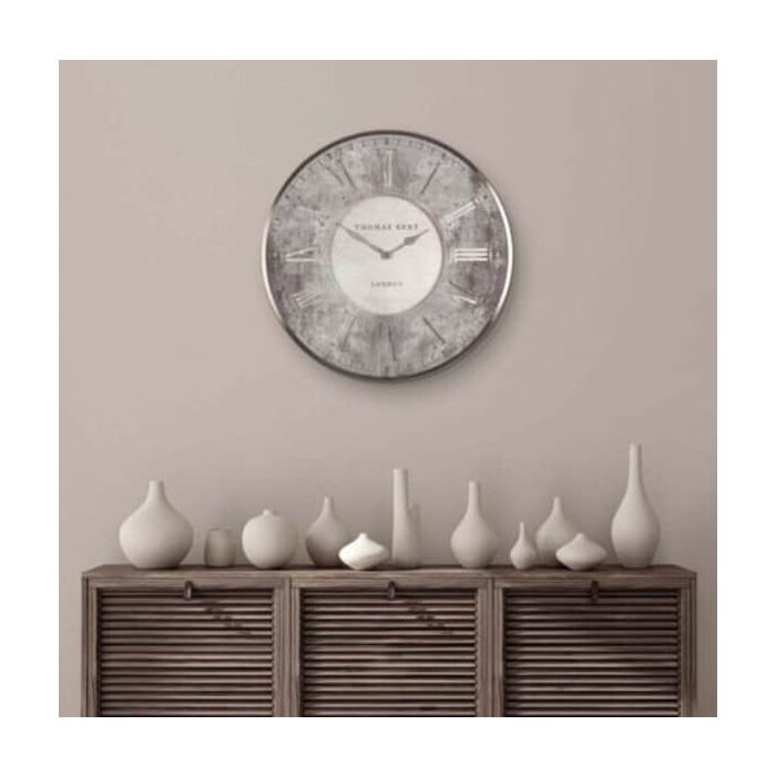 Thomas Kent - Florentine Silvern Large Wall Clock 21"